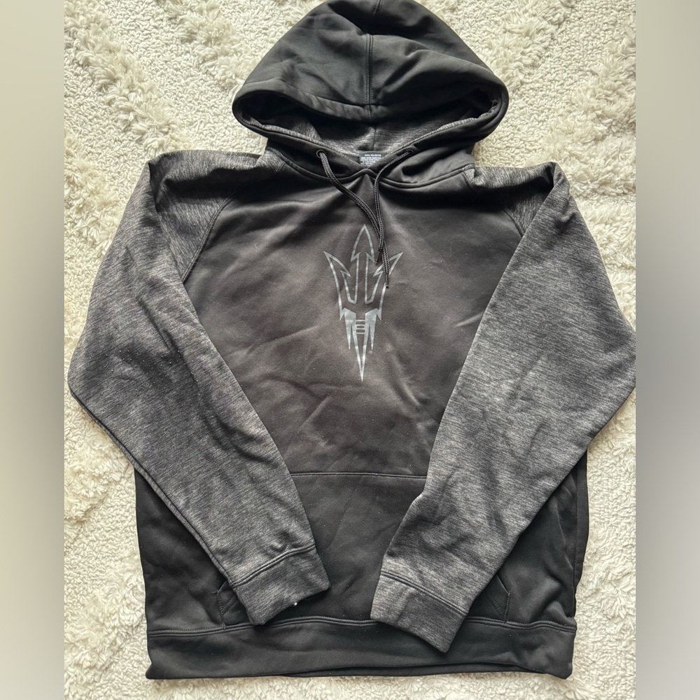 Arizona State Colosseum Charcoal and Black Hoodie Adult XL